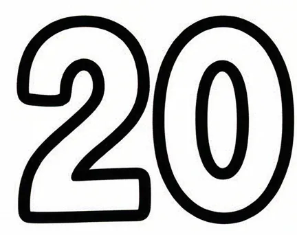 a black and white image of the number 20.webp